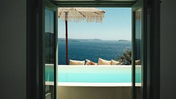 Two-Bedroom Villa with Caldera View and Hot Tub - Split Level | Pool