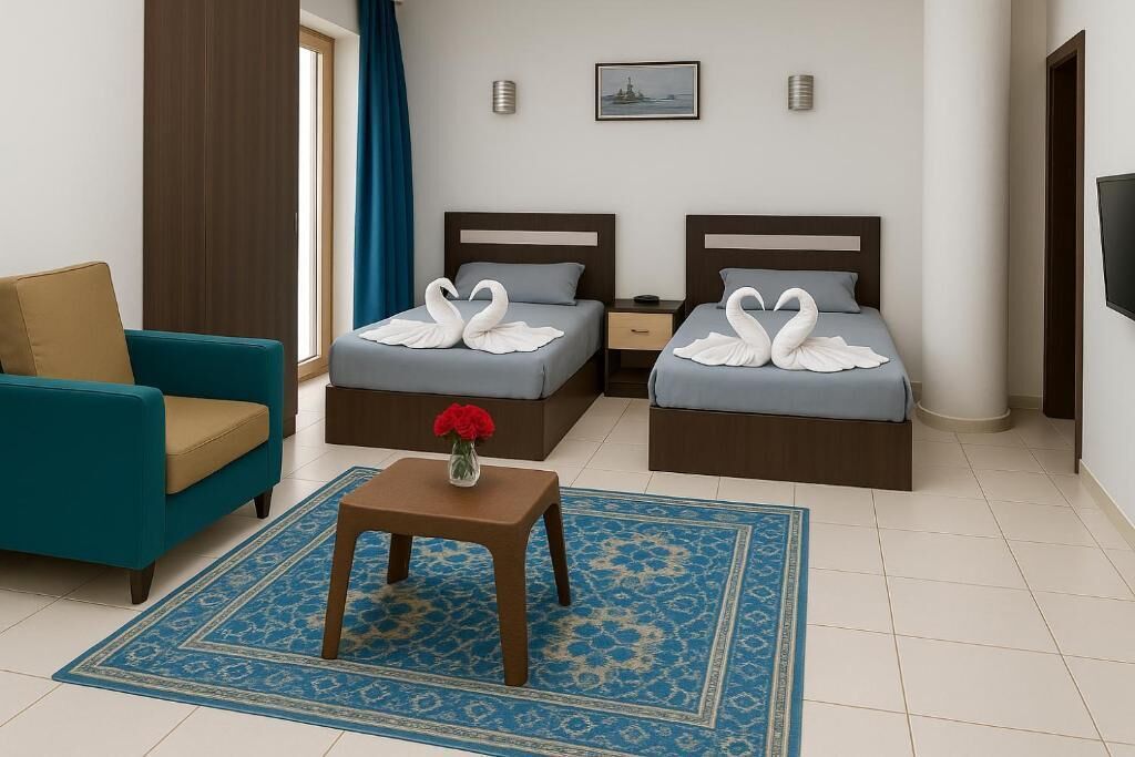 Estúdio luxo, sacada, vista para a praia | Escrivaninha, espaço de trabalho para notebook, Wi-Fi (sobretaxa)