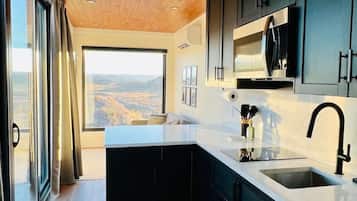 Réfrigérateur, micro-ondes, plaque de cuisson, lave-vaisselle