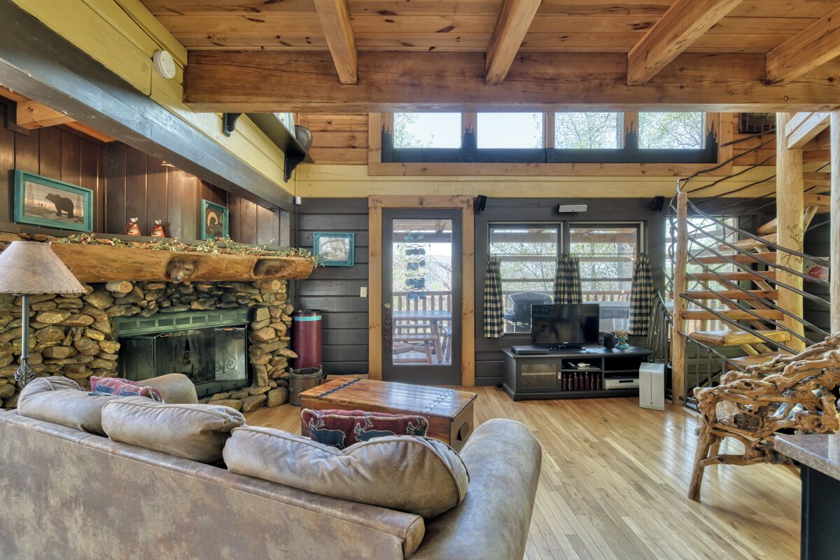 Cabane, plusieurs lits, bain à remous, vue jardin (Dancing Dragonfly) | Coin séjour