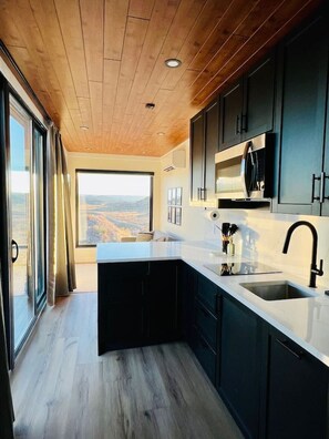 Jääkaappi, mikroaaltouuni, liesi, astianpesukone