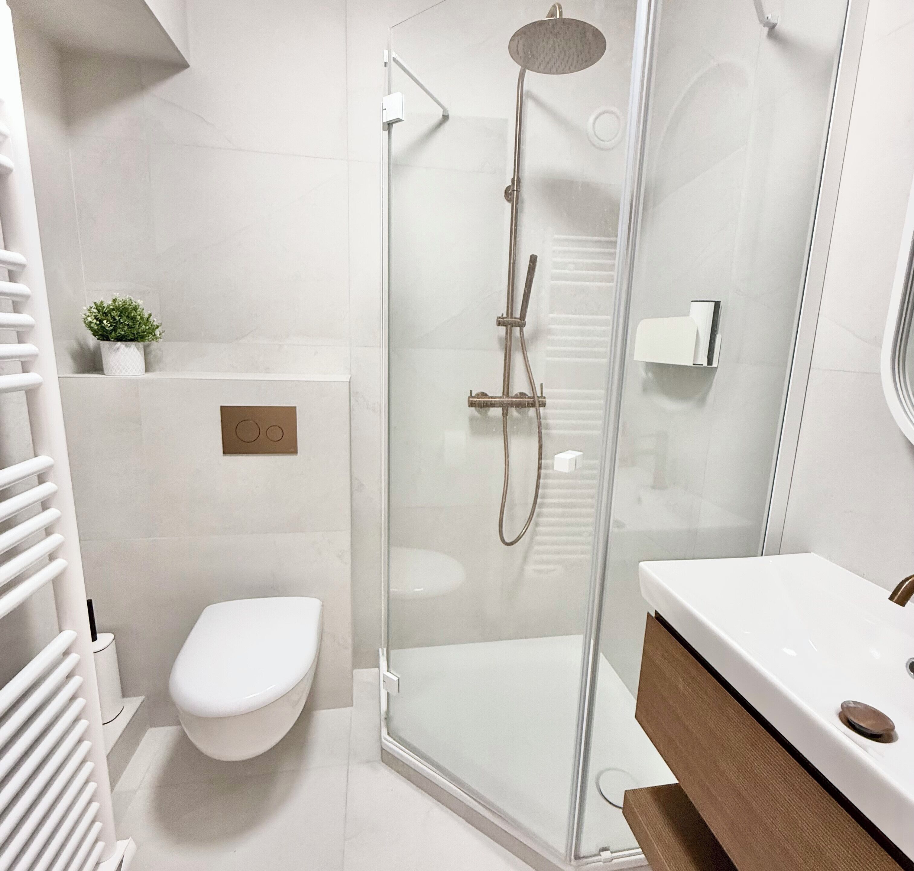 Shower, towels