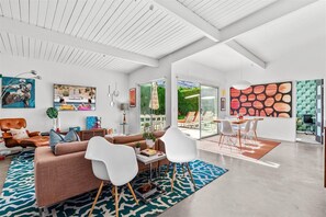 Smart TV, books, music library, stereo - NEW! Private Estate with Resort Pool and Mountain Views - Pet Friendly (Palm Springs)