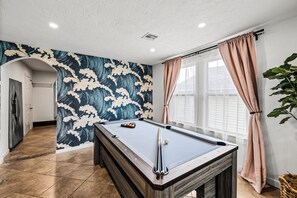 Games room - Galveston Vacation Destination w/ Huge Pool, Hot Tub, Fire Pit, Pool Table!!! (Galveston)