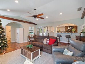 Smart TV, fireplace, printers