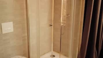 Hair dryer, towels, toilet paper