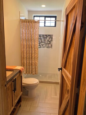 Dutxa, assecador de cabells, bidet i tovalloles 