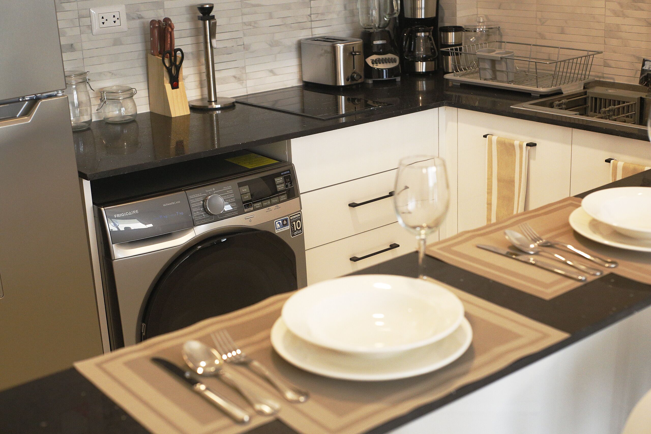 Exclusive Apartment | Private kitchen | Full-size fridge, microwave, stovetop, cookware/dishes/utensils