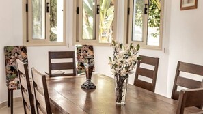 Dining - EcoHarmony Villa,
Spaceous 3 bed-room, 2 bath-room  with a private pool (Paralimni)