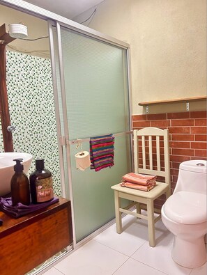 Comfort Double Room, Mountain View | Bathroom | Shower, towels, soap, shampoo