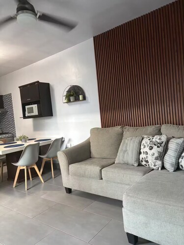 Contemporary, comfortable and centrally located apartment.