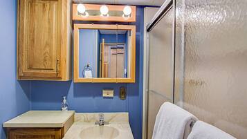 Chalet (1 Bedroom) | Bathroom | Towels, soap, shampoo, toilet paper