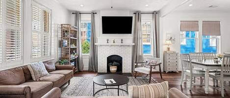 Una Smart TV, libros