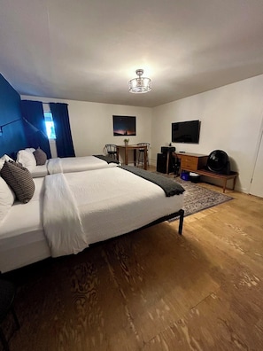 Basic Double Room, 2 Queen Beds | Desk, laptop workspace, blackout drapes, free WiFi