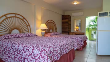 Deluxe Apartment, 2 Queen Beds, Non Smoking, Pool View | Laptop workspace, iron/ironing board, free WiFi, bed sheets