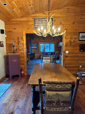 Interior - Pet friendly log cabin in the heart of the Catskills that can sleep 13 people! (Roxbury)