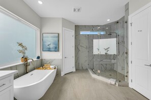 Shower, towels - Elevator | Stunning Views | Media Room | Sleeps 12 (Crystal Beach)