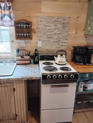 Fridge, microwave, oven, stovetop - Briar Ridge Cabin in Osgood IN (Osgood)