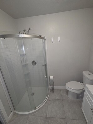 Shower, towels, soap, toilet paper - Cozy 1-bedroom studio in delightful Houston safe neighborhood! (Houston)