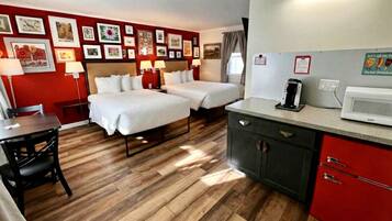 Iron/ironing board, travel crib, WiFi, bed sheets
