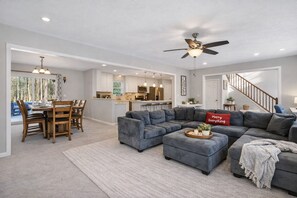 TV, fireplace, stereo - Pocono Lake Access | Game Room · Pools · Fire Pit (Tobyhanna Township)