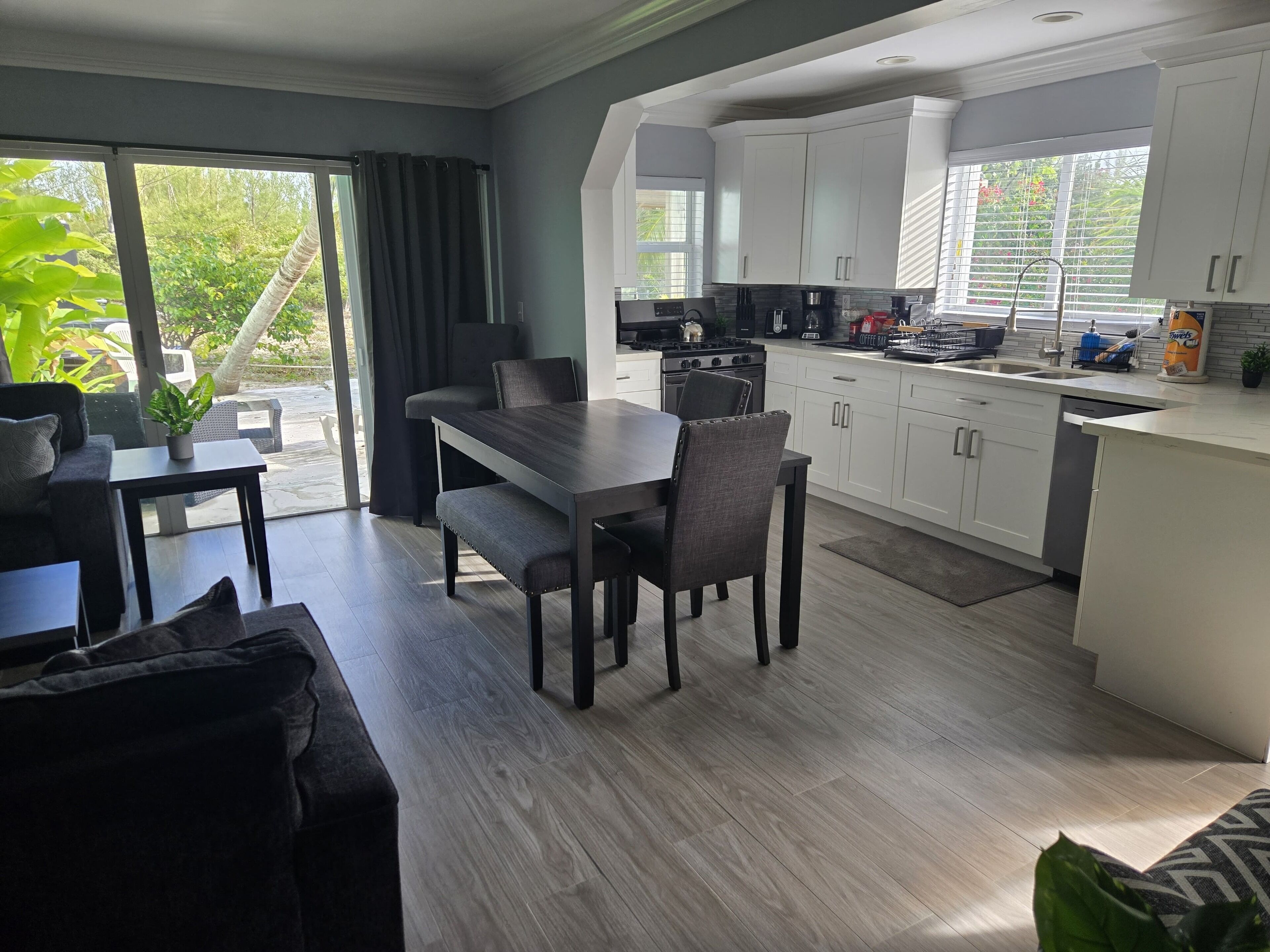 Microwave, oven, stovetop, dishwasher