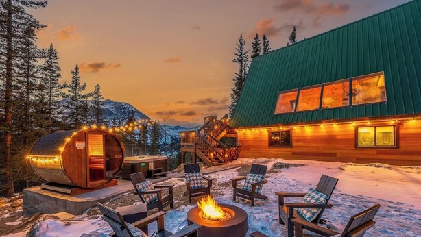 Terrace/patio - Ultimate A-frame, 12 mi to Breck, Mtn View/Sauna/HT (Fairplay)