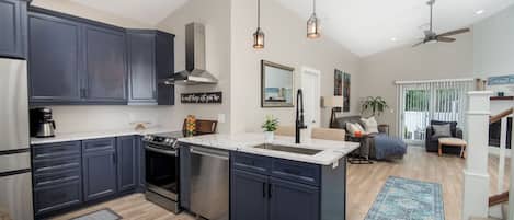 Microwave, oven, stovetop, dishwasher