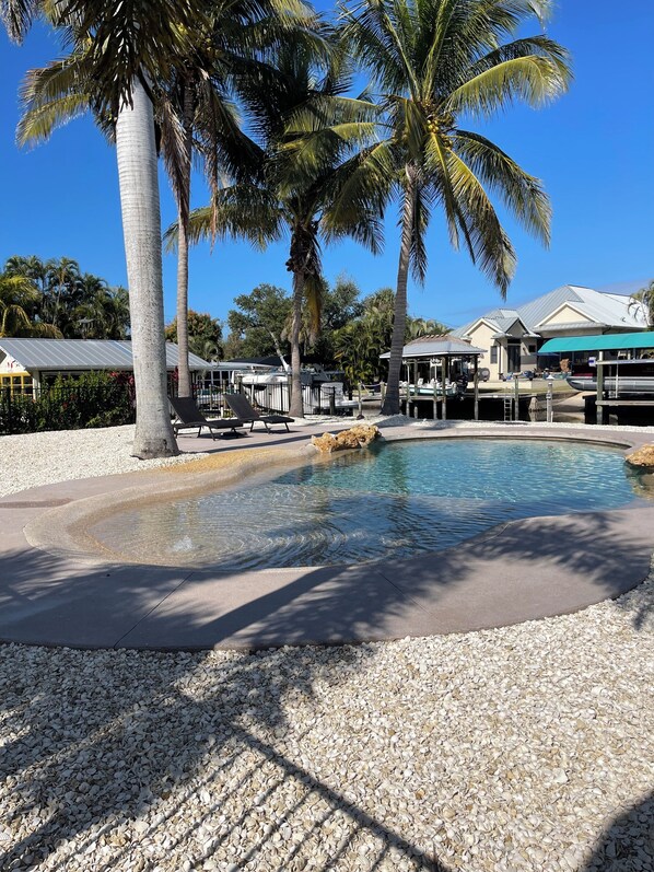 Outdoor pool, a heated pool