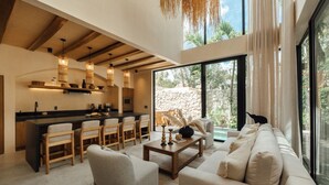 Smart TV, stereo - Luxe Villa 10p, Grill, 2 Private Pools w/Concierge (Tulum)