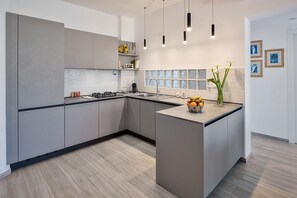 Fridge, microwave, oven, stovetop - MonnaLisa - Mareri apartments (Arma di Taggia)