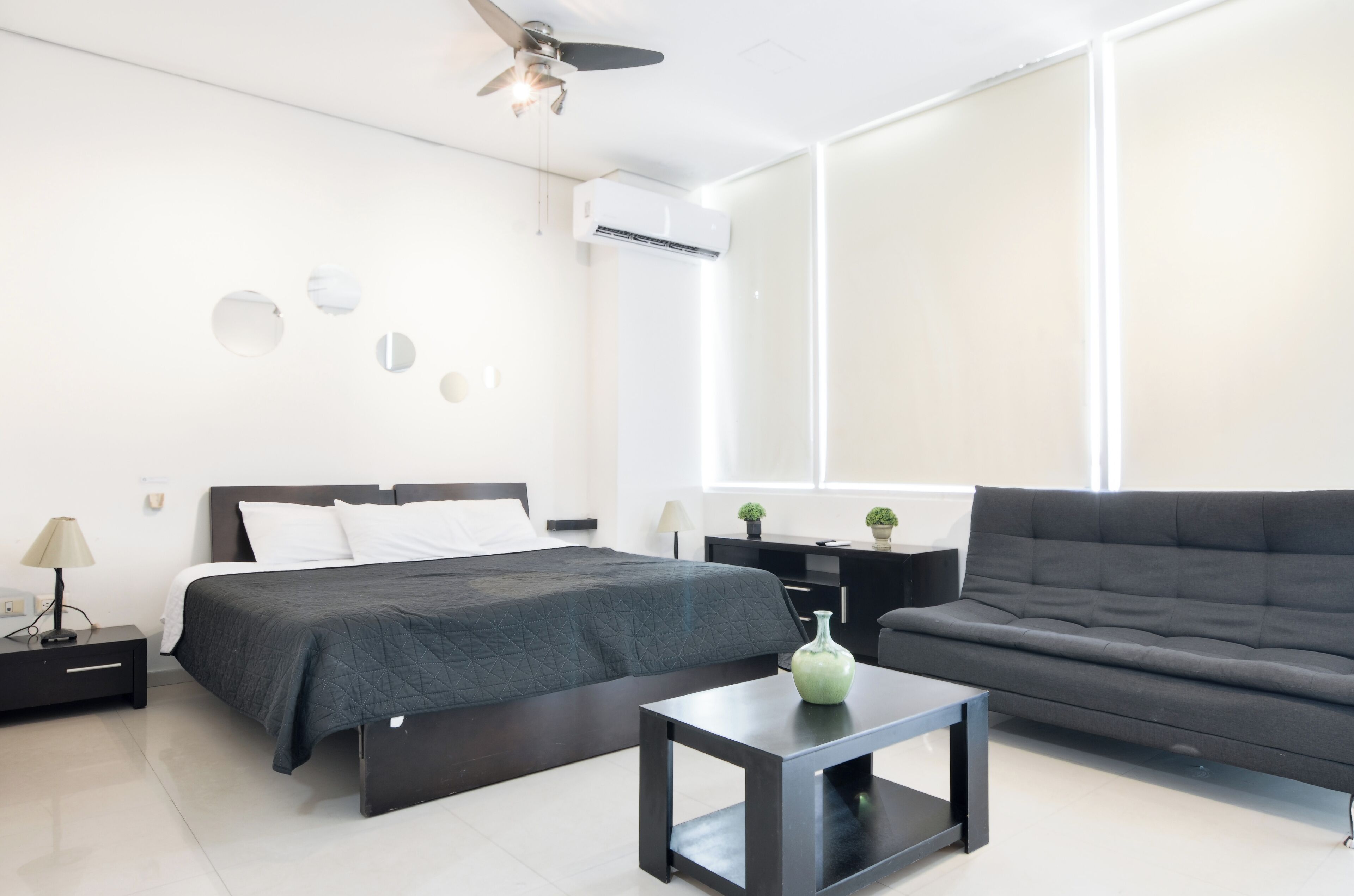 Blackout drapes, iron/ironing board, free WiFi, bed sheets