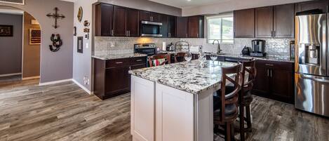 Microwave, oven, stovetop, dishwasher