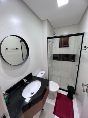 Bathroom - Apartment in Praia Grande, Aviação - Beautiful and Cozy (Praia Grande)