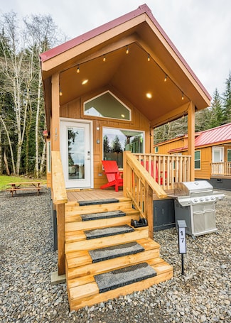 Terrace/patio. Rainforest Tiny Home Retreat Abstract Modern