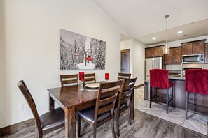 Dining - Mountain Modern 2BR/2BA Condo at Black Rock Ridge | Garage + Minutes to Park City & Deer Valley (Hideout)