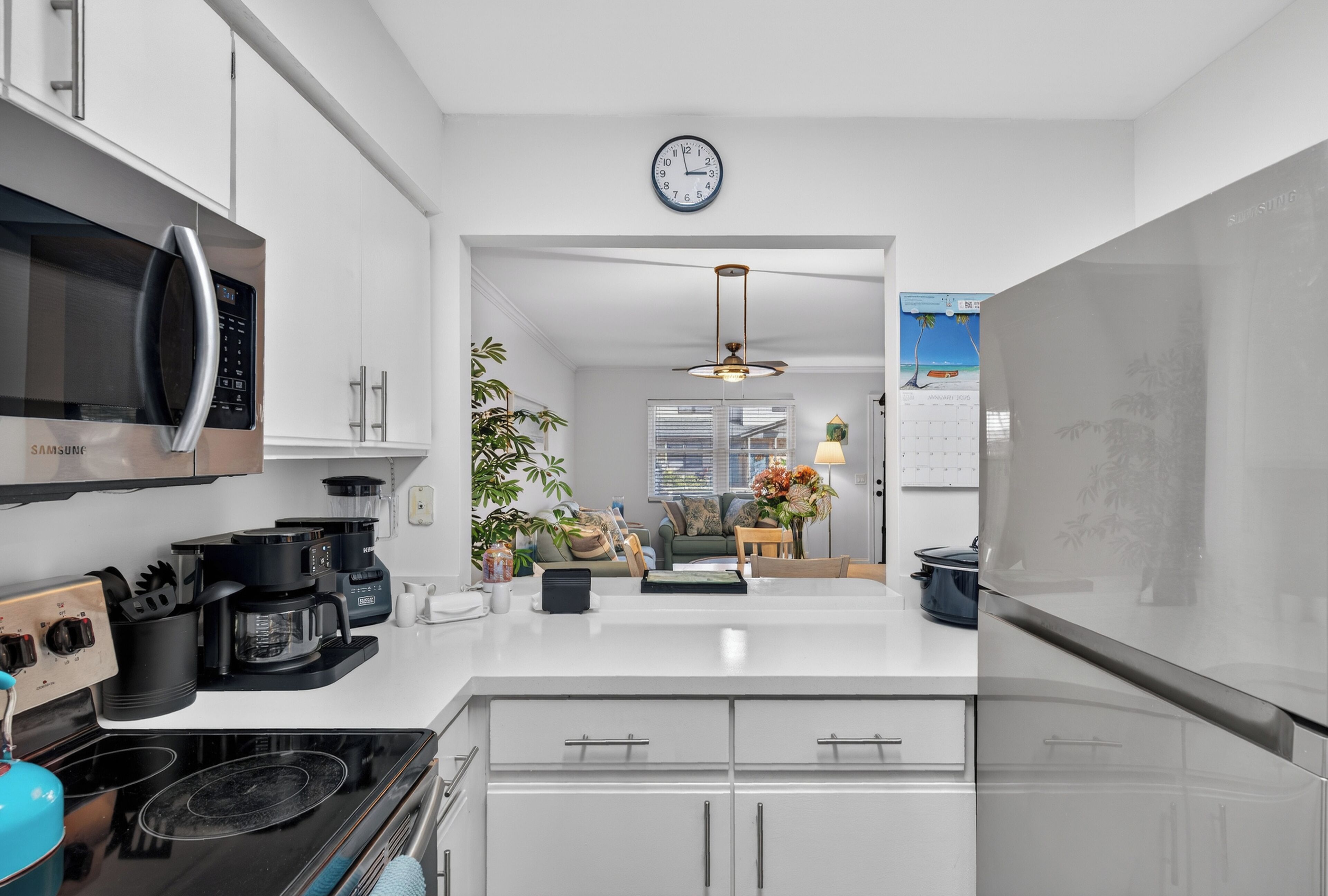 Microondas, horno, placa de cocina y lavavajillas