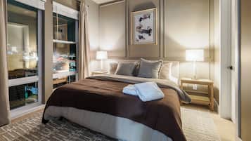 3 habitaciones, caja de seguridad en la habitación y escritorio