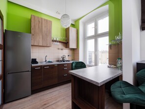 Fridge, stovetop, toaster - Jaracza Downtown Studio (Łódź)