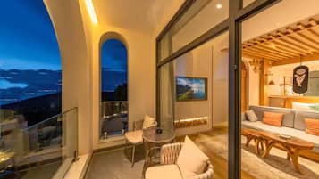 Habitación doble romántica, balcón, vista al lago | Vista desde la habitación