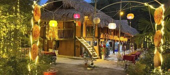 Homestay yên tĩnh với khuân viên xanh, chỉ mất 5 phút đi bộ là tới bãi biển.