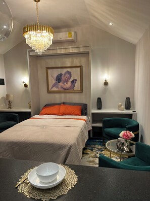 1 makuuhuone, silitysrauta/-lauta, Wi-Fi, vuodevaatteet