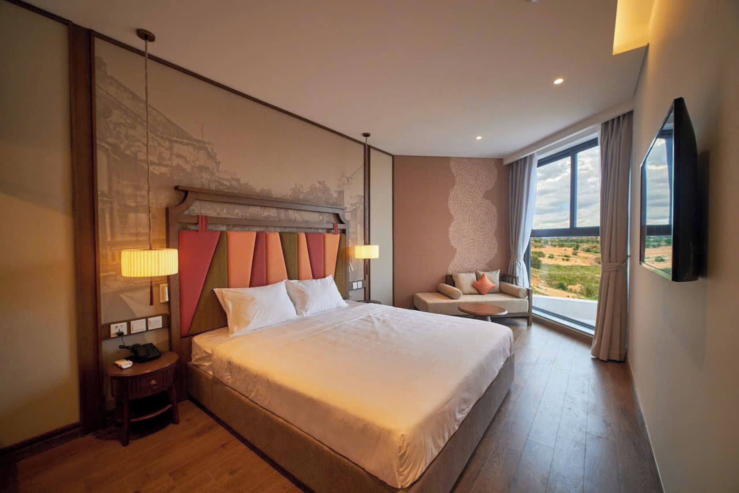 Quarto luxo, vista para o oceano | Escrivaninha, espaço de trabalho para notebook, Wi-Fi de cortesia