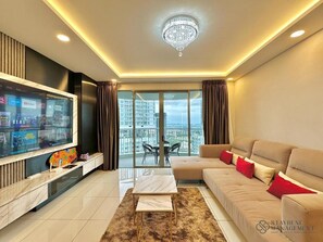 Superior Apartment, 4 Bedrooms, Balcony, Sea View | Living area - Teega Residence by Stayrene  (Iskandar Puteri)