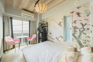 Iron/ironing board, WiFi, bed sheets - Japanese Modern Sakura Room｜6 min. from Mejiro, 9 min. from Ikebukuro/ Urban lodging with a view of Fuji and trains (Toshima City)