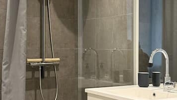 Shower, hair dryer