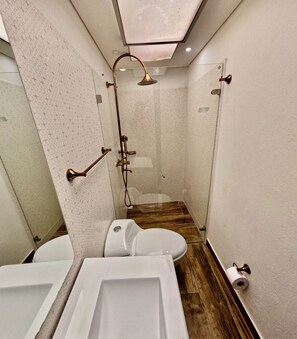 Comfort Double Room, Garden View | Bathroom | Shower, free toiletries, towels, soap - HOTEL CASA IRIS (Chía)