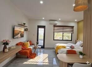 Monolocale Deluxe, balcone, vista montagna | Wi-Fi gratuito