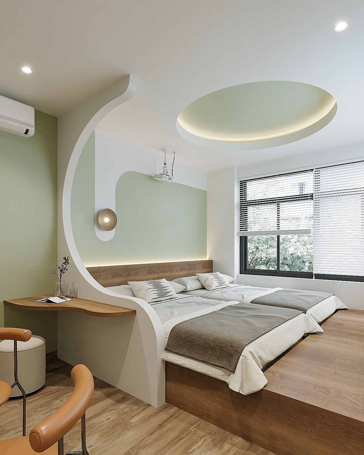 Standard Triple Room, Garden View | Free minibar items, desk, free WiFi, bed sheets