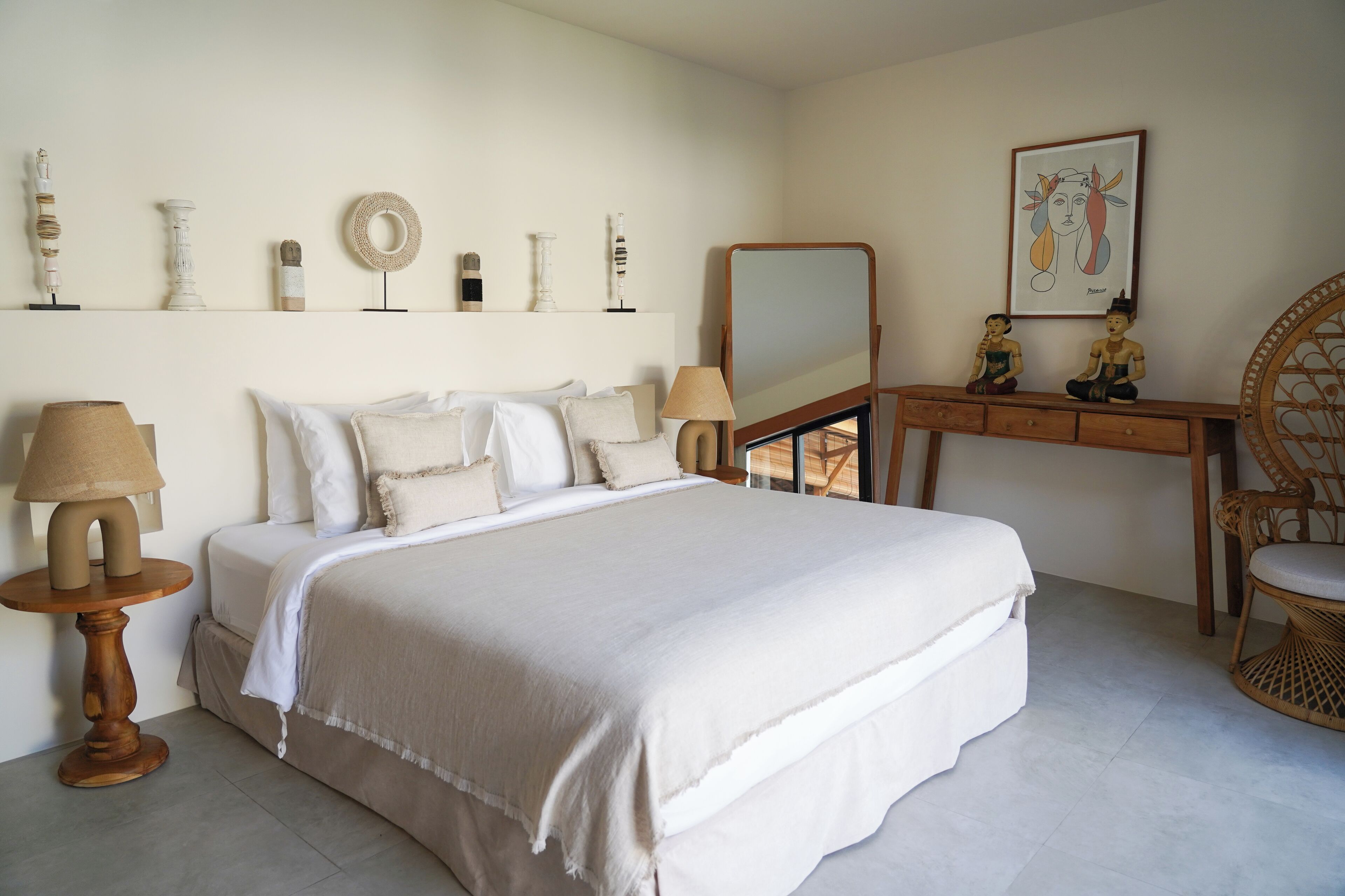 デラックス ヴィラ バルコニー プールビュー | セーフティボックス (室内)、WiFi (無料)、ベッドシーツ